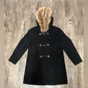 FUR Wool CASHMERE Toggles COAT Marvin RICHARDS Winter HOODIE
